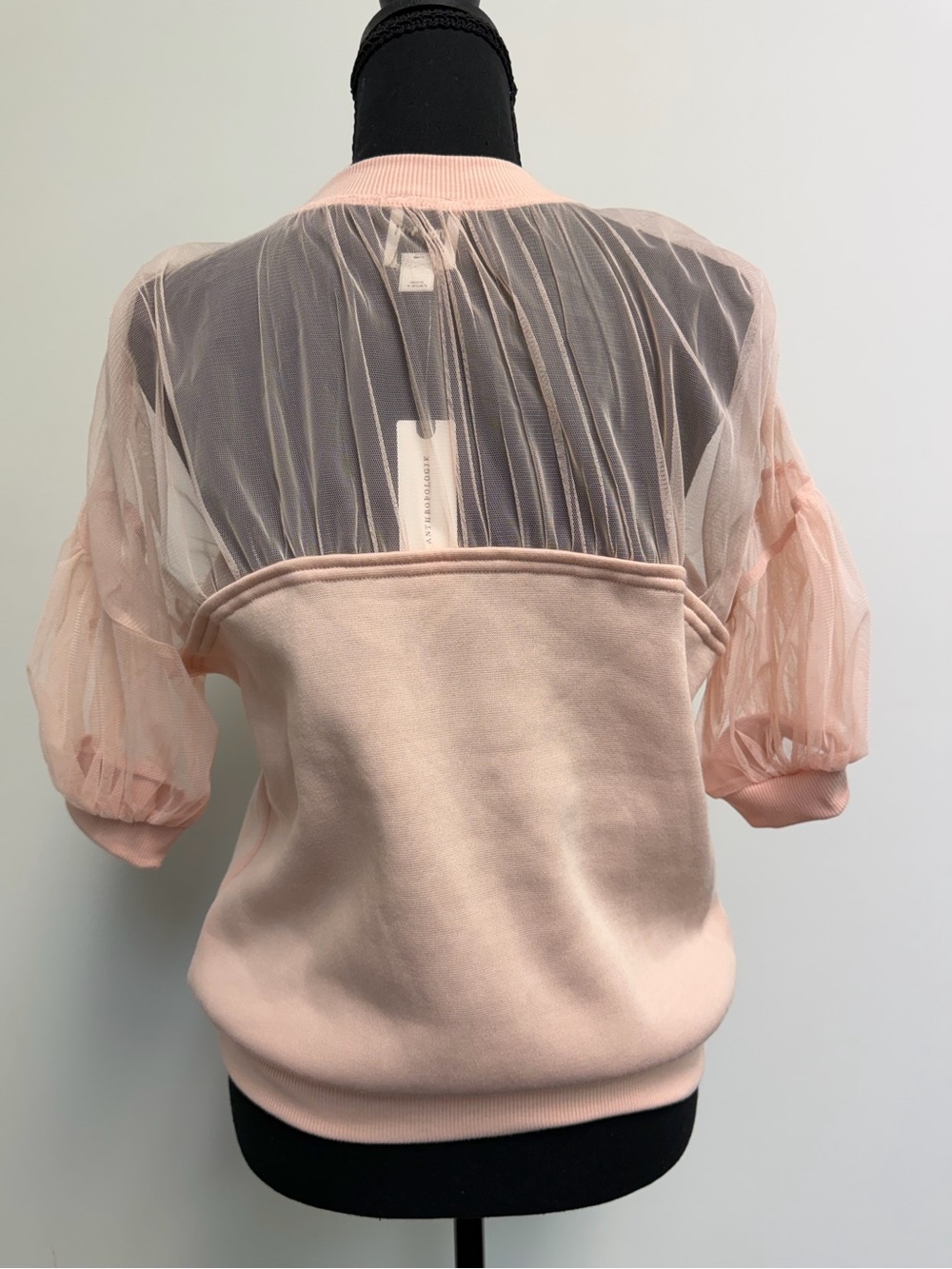 Anthropologie Maeve Sheer insert Pink Pullover Top - Picture 8 of 13